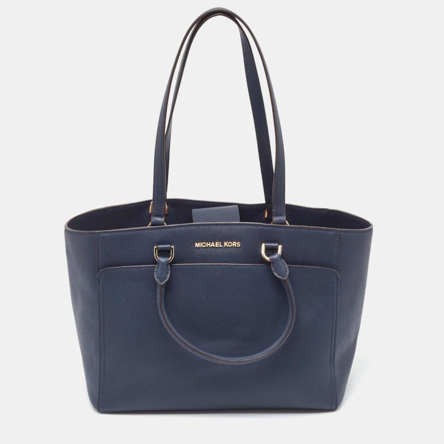 Michael Kors Navy Leather Large Emmy Tote