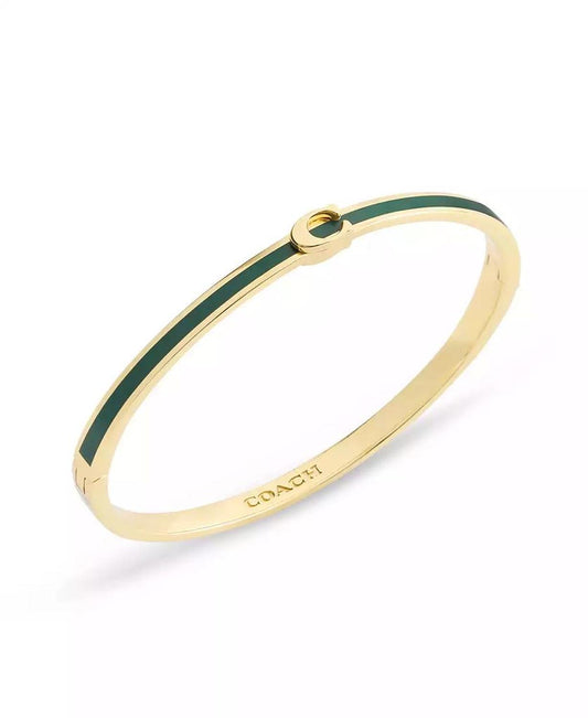 Gold Plated Hinged Bangle Bracelets