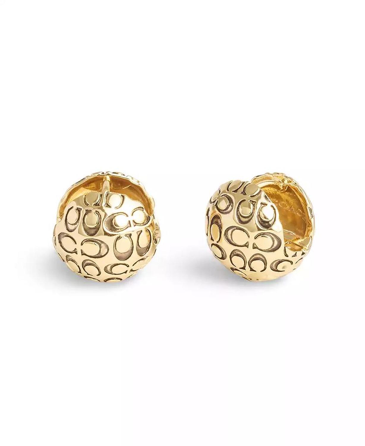 Signature Quilted Orb Huggie Earrings