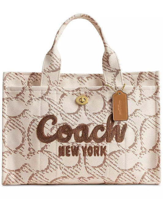 Medium Signature Canvas Cargo Tote Bag