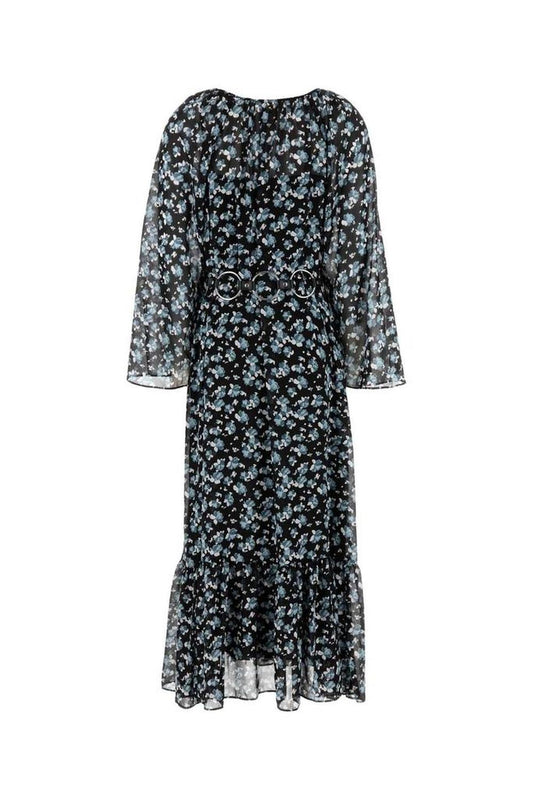 Michael Michael Kors Floral Print Flared Maxi Dress