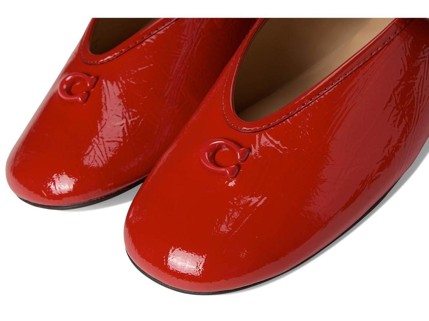 Sculpted C Crinkle Patent Leather Soft Mary Jane