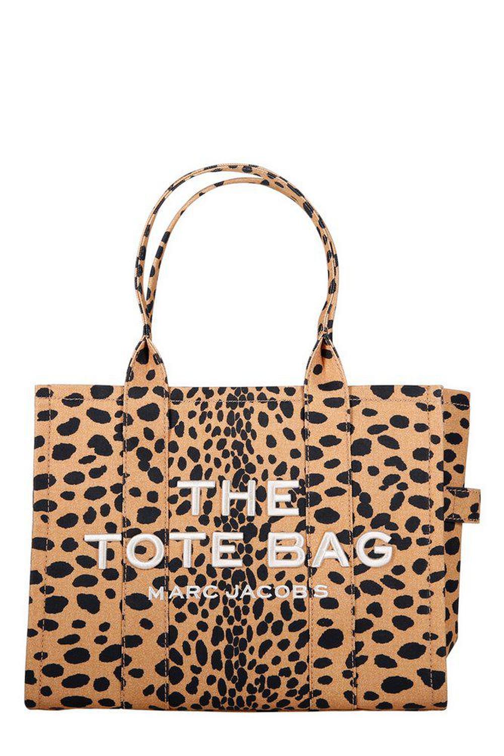 Marc Jacobs The Cheetah Logo Embroidered Large Tote Bag