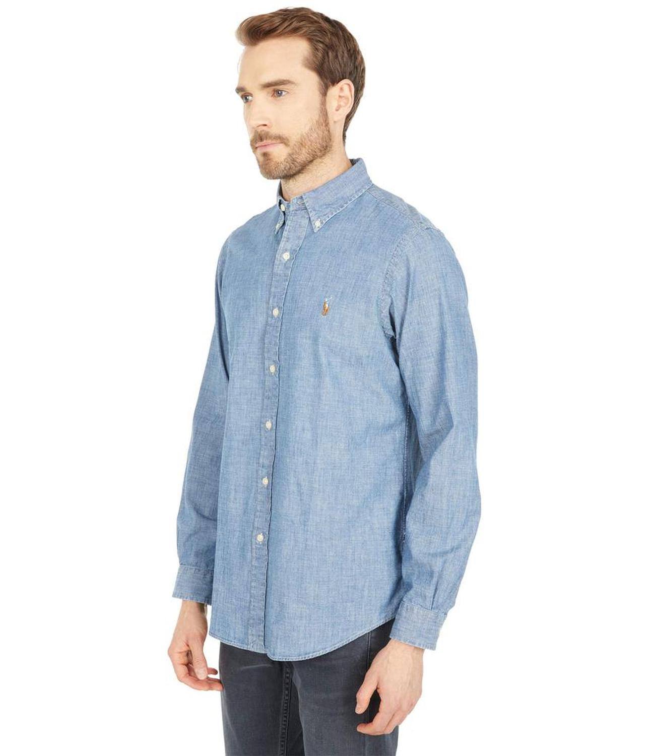 Classic Fit Indigo Chambray Shirt
