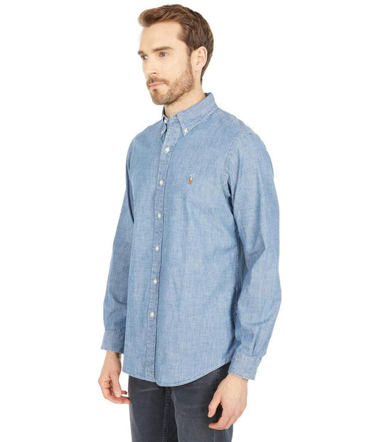 Classic Fit Indigo Chambray Shirt