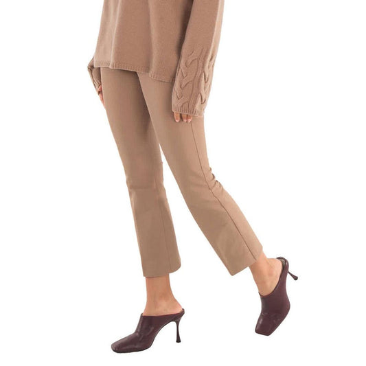 Ladies Camel Umanita Cropped Trousers