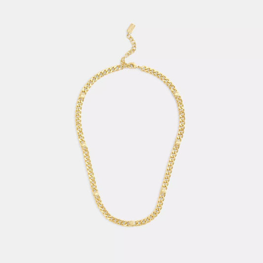 Rivet Curb Chain Link Necklace