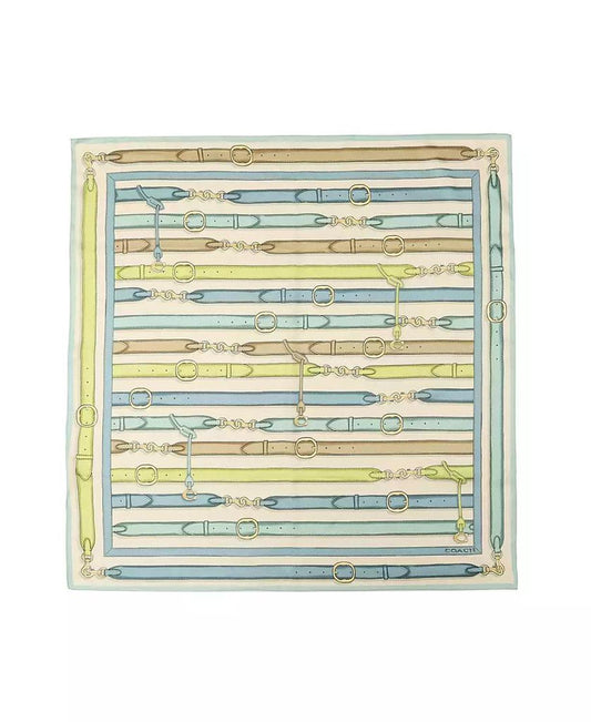 Bag Strap Print Silk Square Scarf