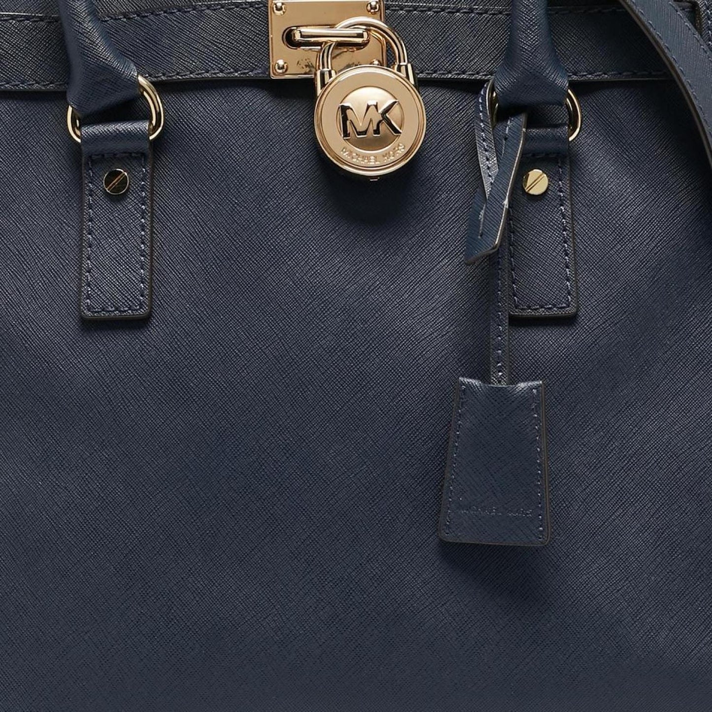 Michael Michael Kors Navy Leather Large Hamilton North South Tote