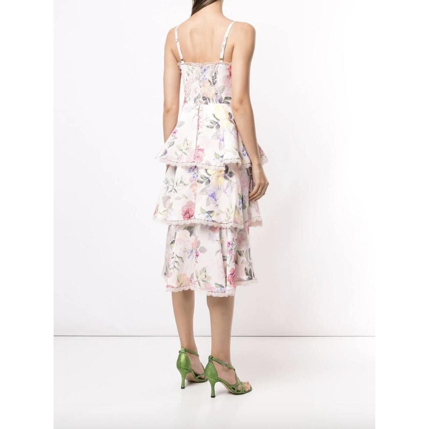 Twisted Tiered Linen Day Dress