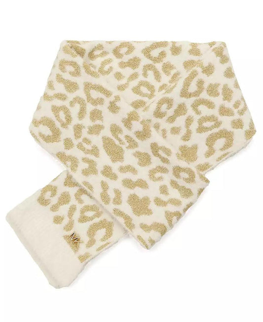 Women's Leopard Metallic Shimmer Scarf