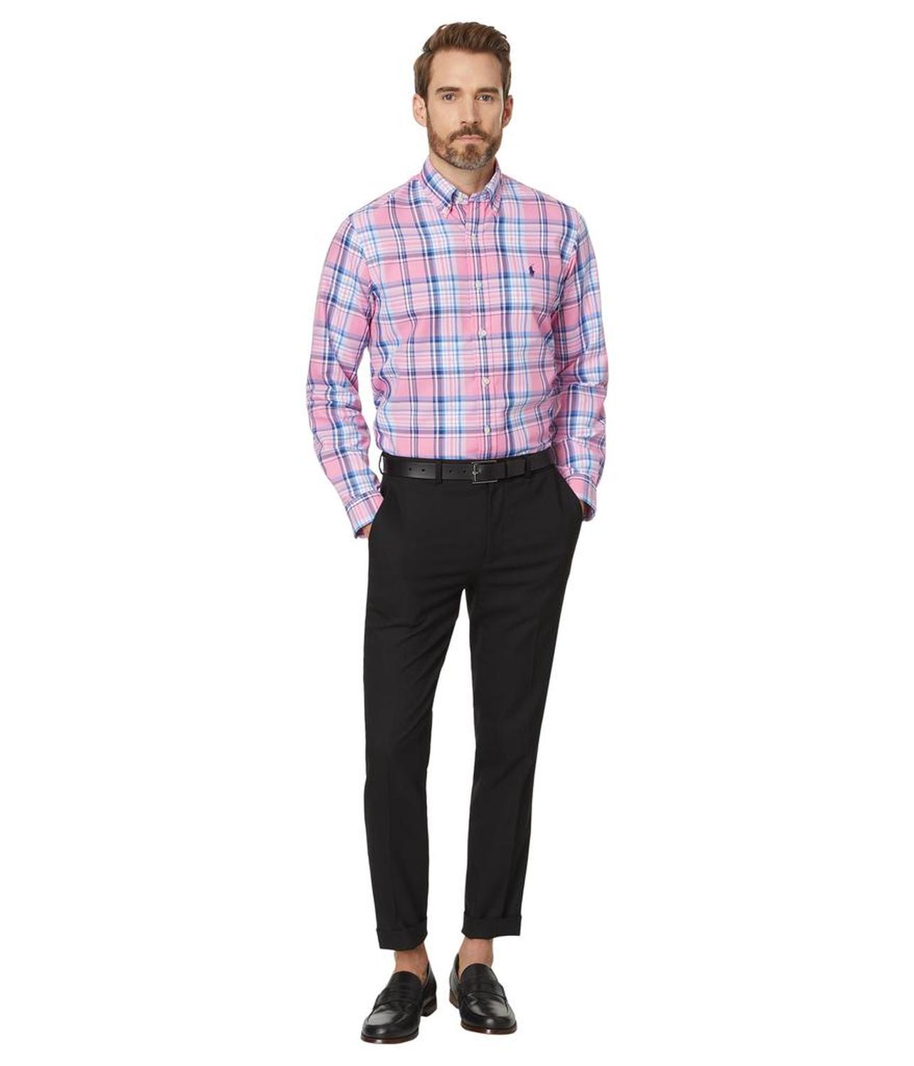 Classic Fit Plaid Oxford Shirt