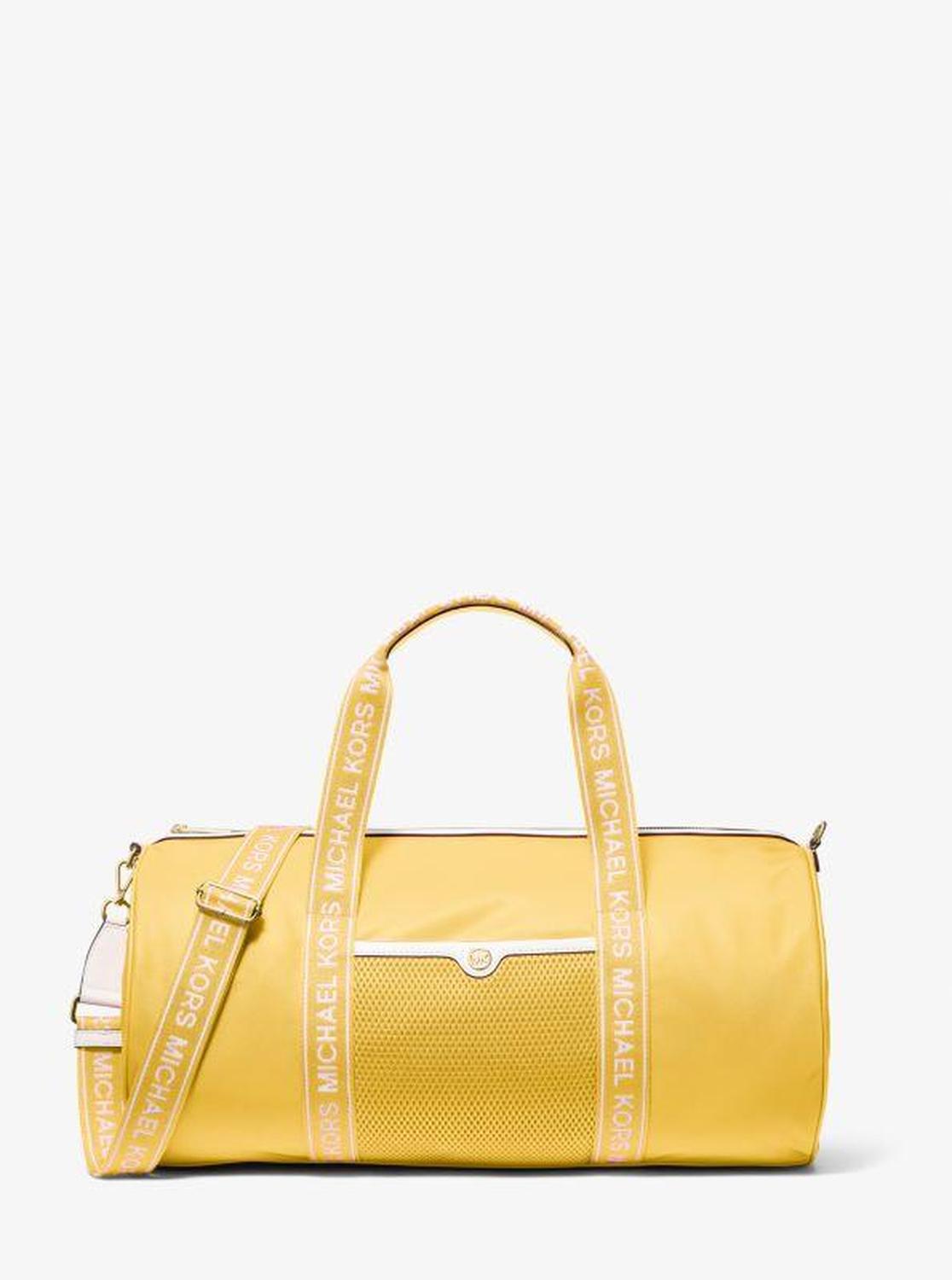 Jet Set Large Logo Tape Nylon Weekender Bag