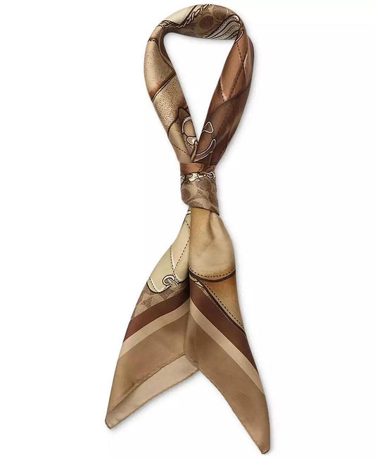 Stacked Tabby Printed Silk Square Scarf