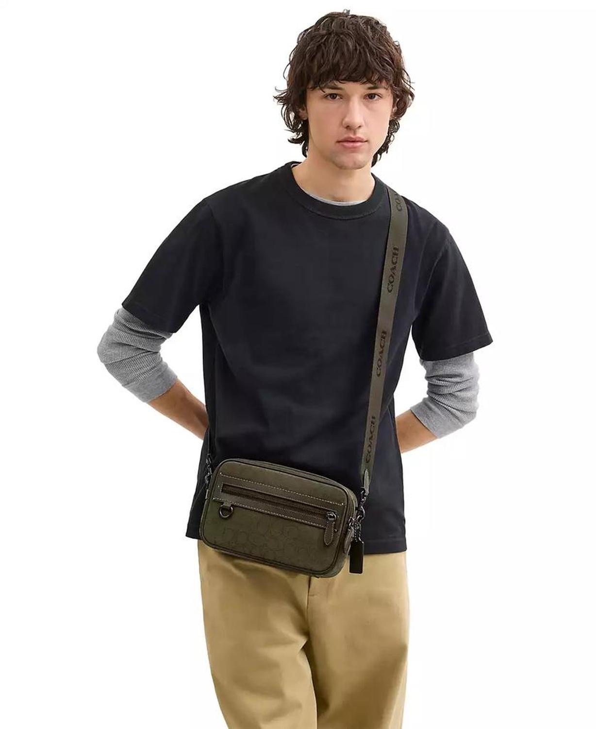 Men's Theo Signature Jacquard Camera Bag