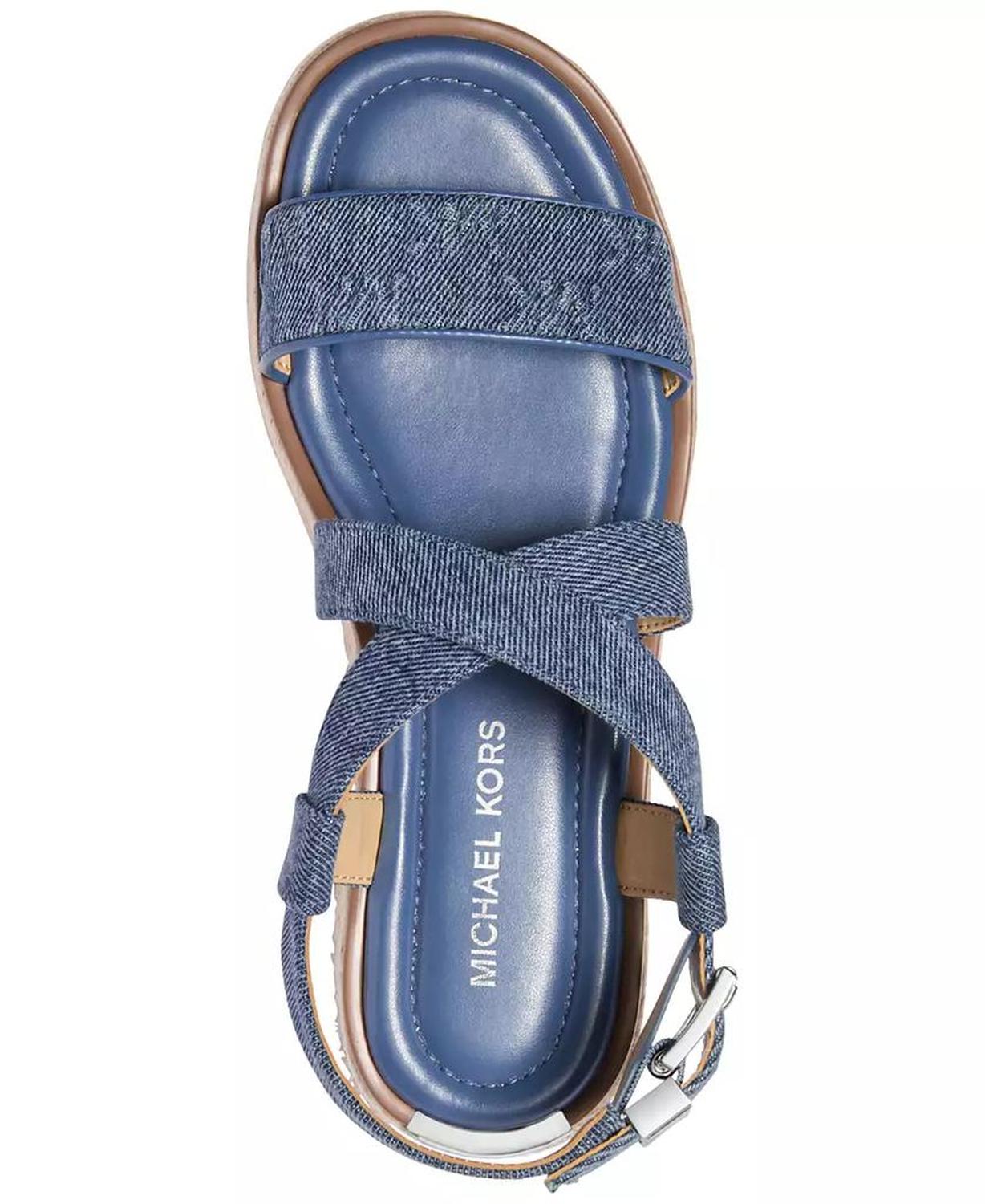 MICHAEL Lynn Leather Buckled Espadrille Sandals