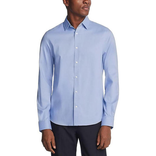 Mens Collar Nylon Button-Down Shirt