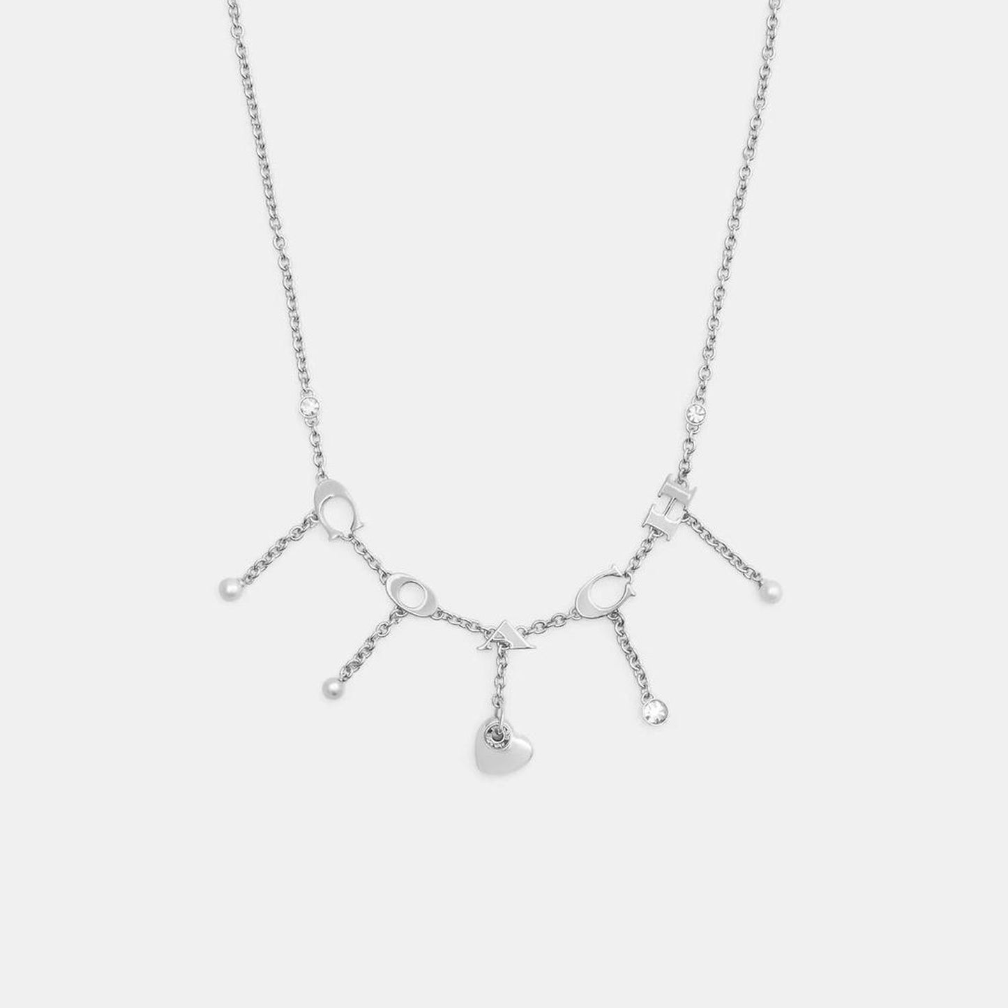 Open Circle Heart Charm Necklace