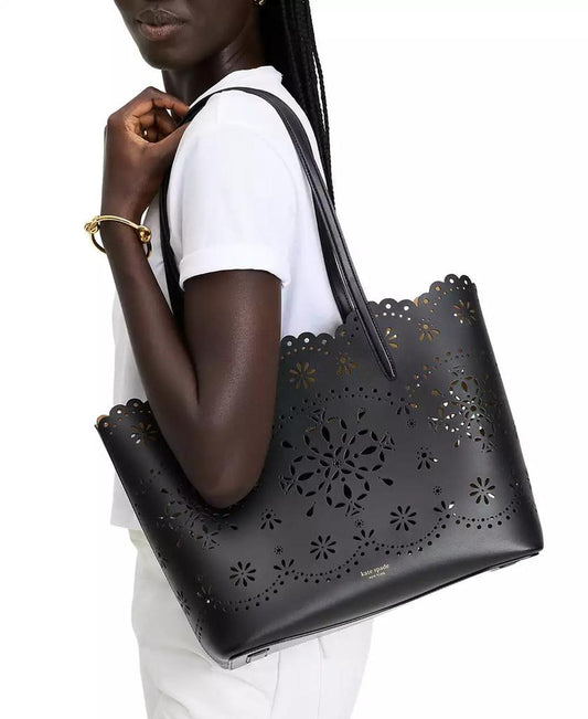 Do It All Perforated Leather Tote Bag