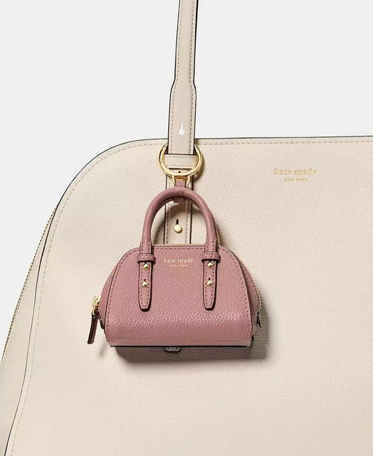 Charmed Pebbled Leather Bag Charm