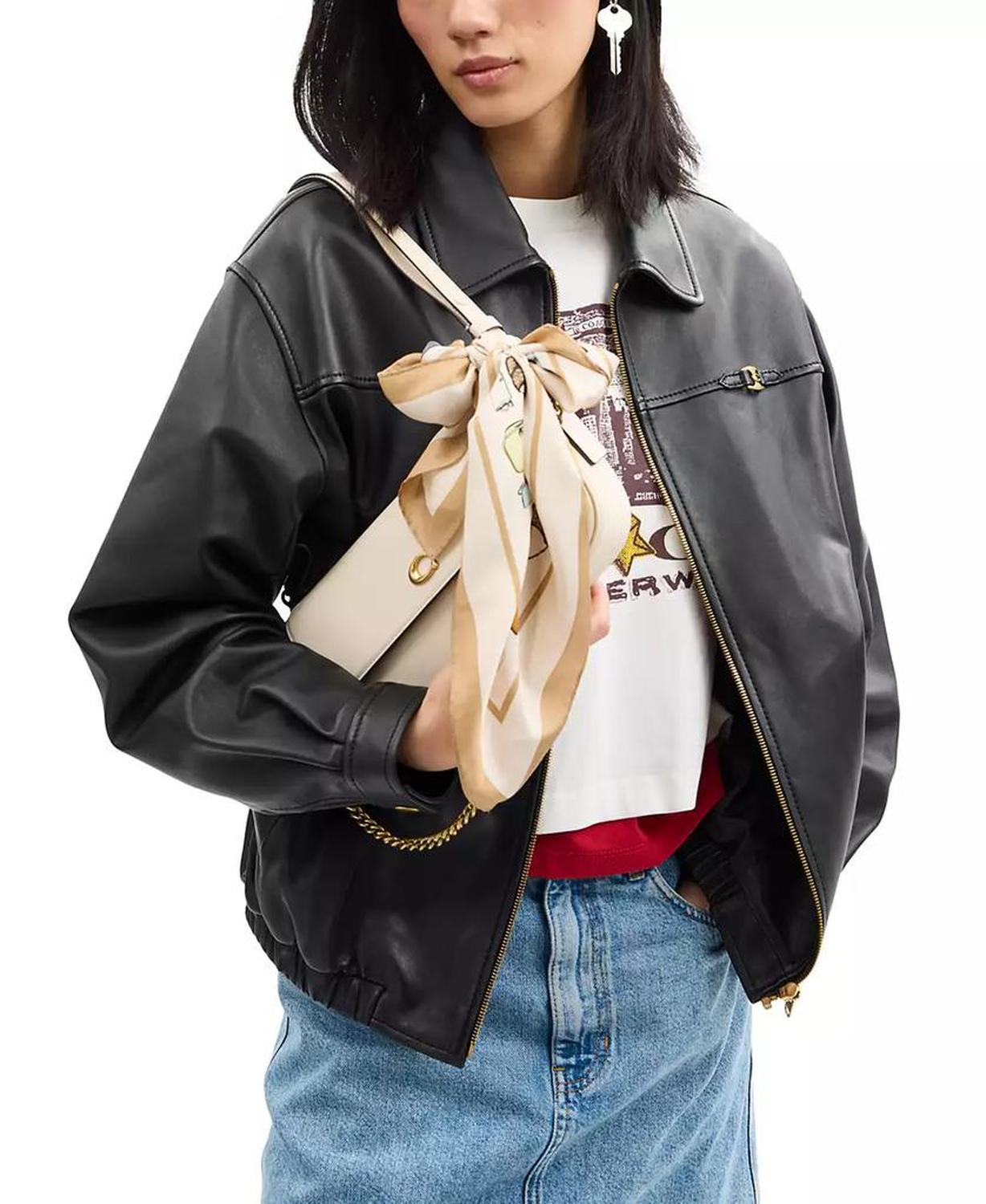 Brook Small Leather Flap Chain Bag