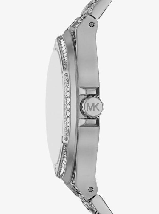 Oversized Lennox Animal Pavé Silver-Tone Watch