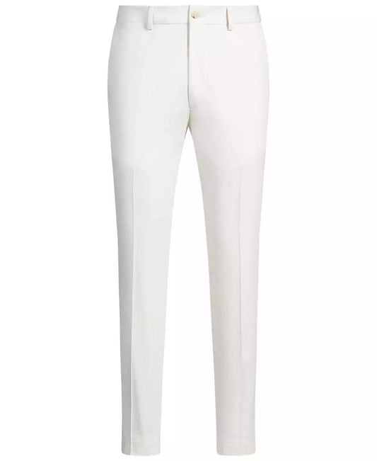 Men's Stretch Cotton-Silk Slim-Fit Trousers