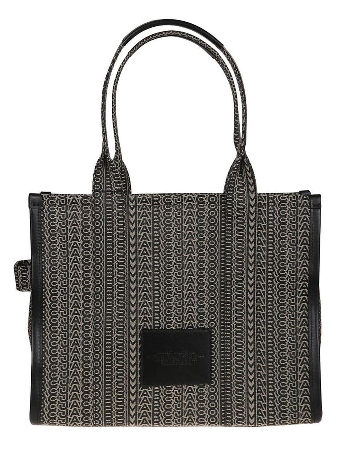 Structured Monogram Tote With Leather Handles
