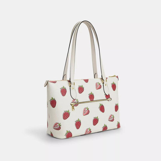 Gallery Tote Bag With Strawberry Print