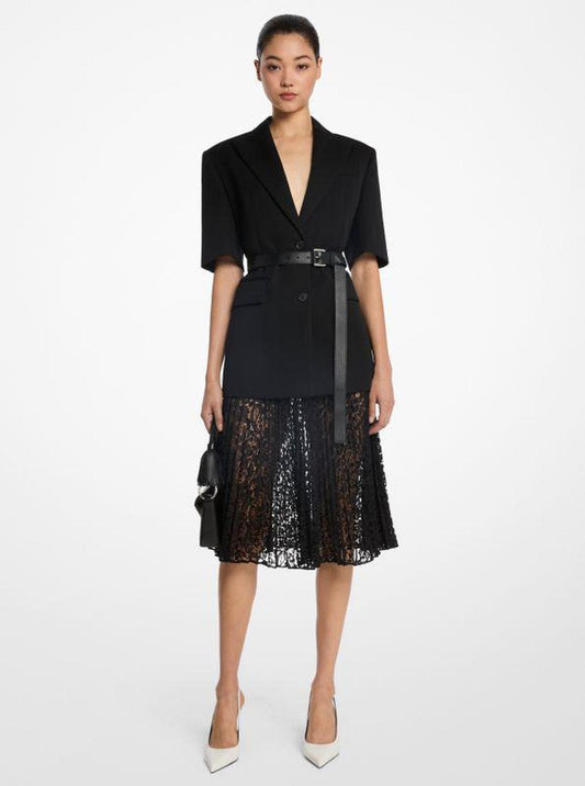 Cotton Blend Short-Sleeve Jacket