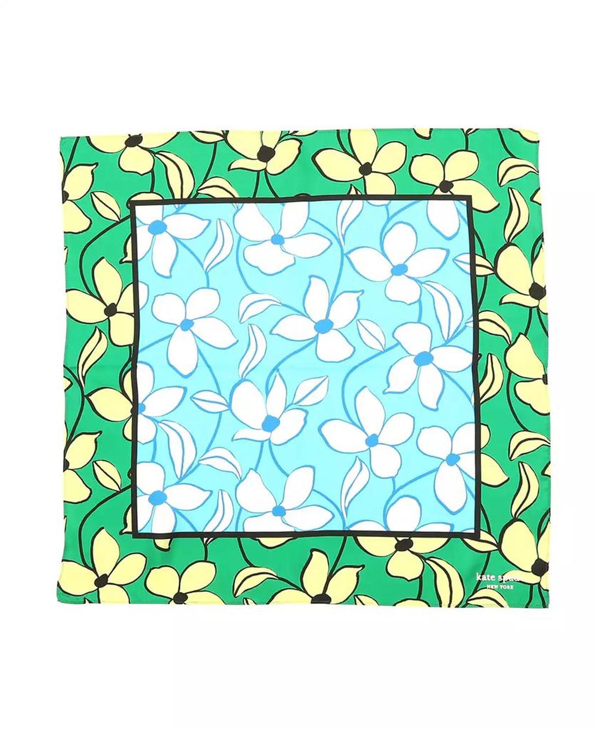 Women's Floral Vines Silk Bandana Scarf