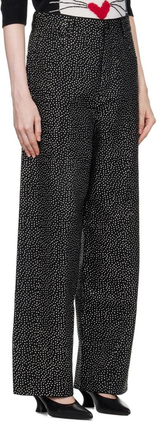 Black 'The Glam Studs Oversized' Jeans