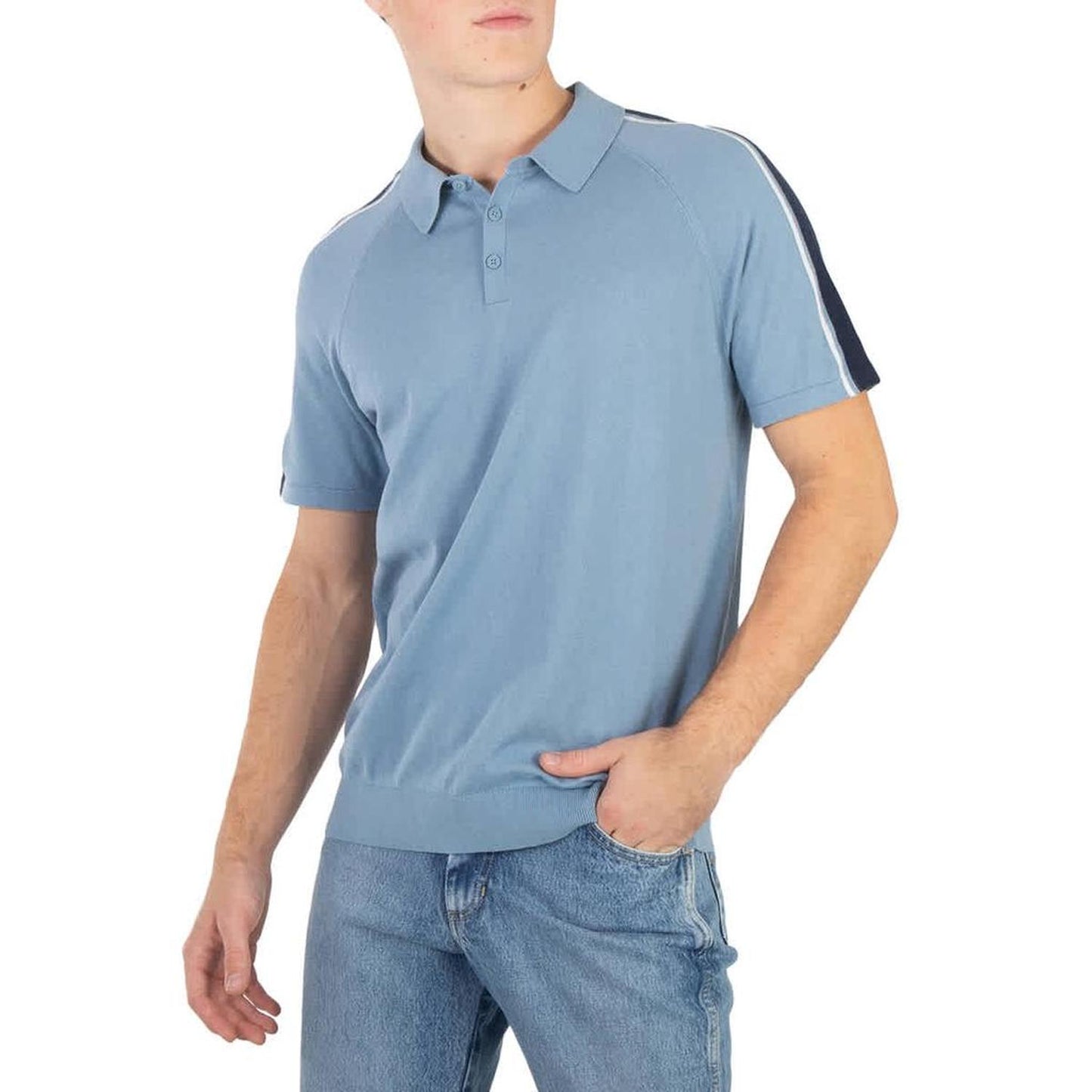 Stripe Polo Shirt, Size Large