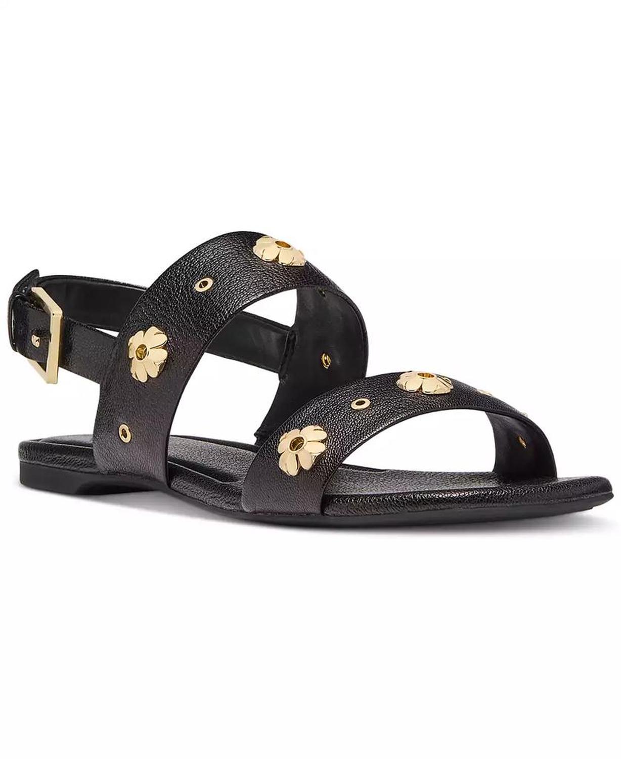 Women's Spade Flower Studded Flat Sandals