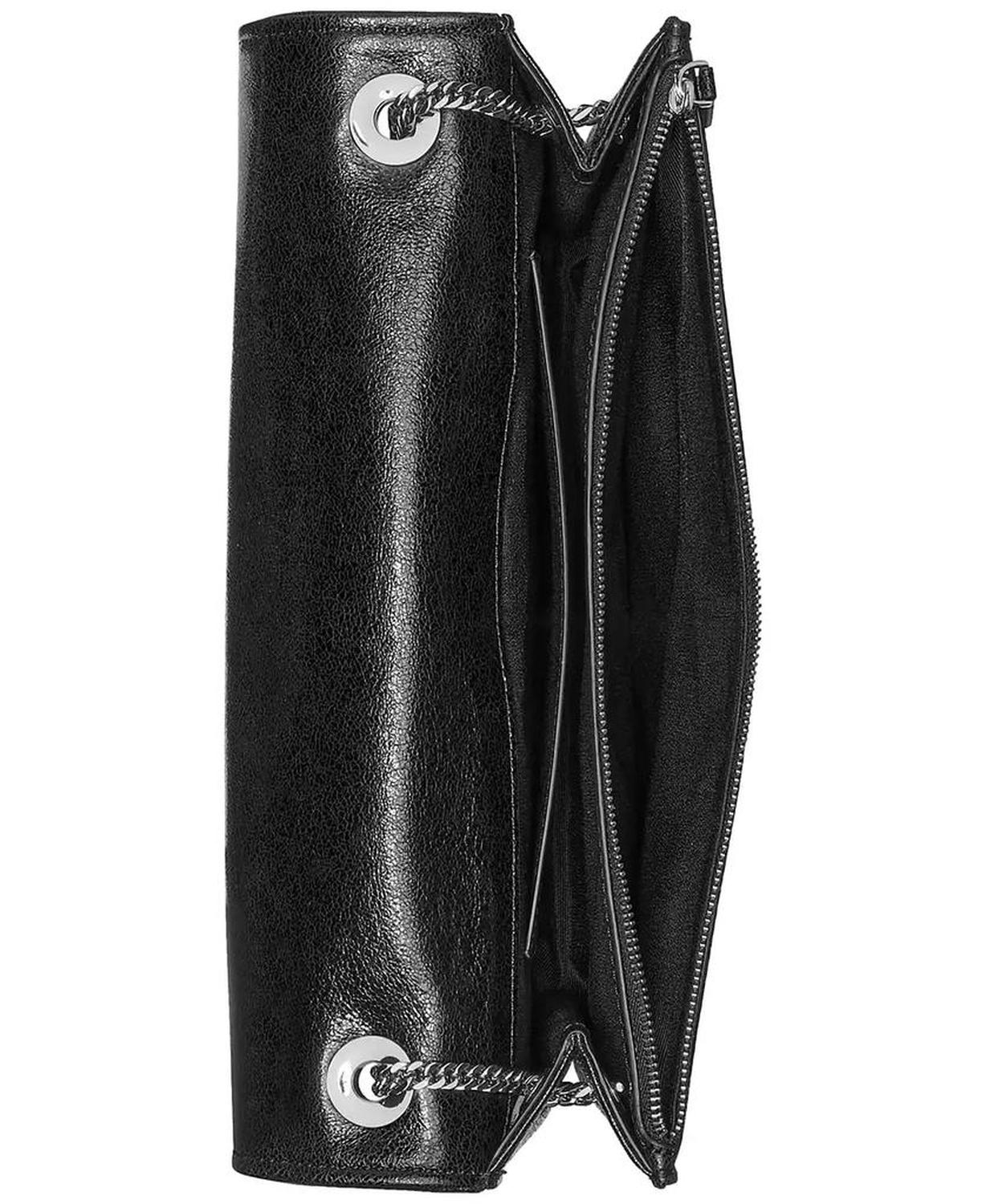 Deco Glazed Leather Soft Shoulder Bag