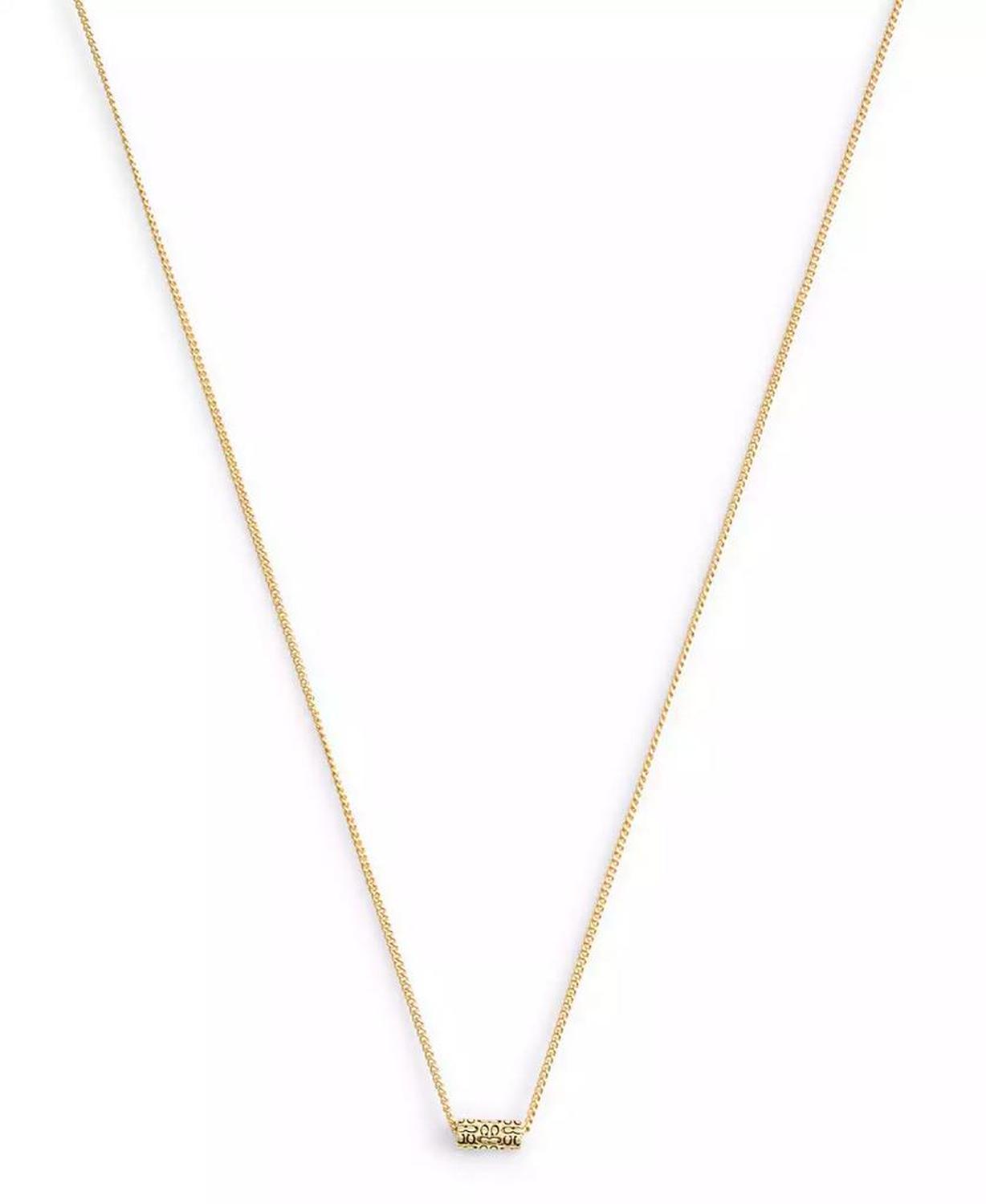 Signature Quilted Tube Pendant Necklace