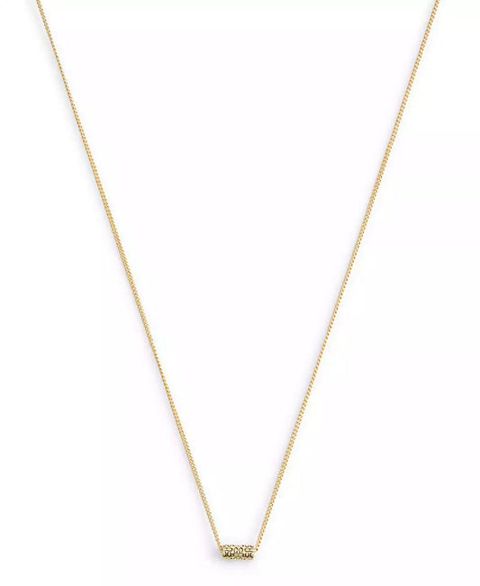 Signature Quilted Tube Pendant Necklace