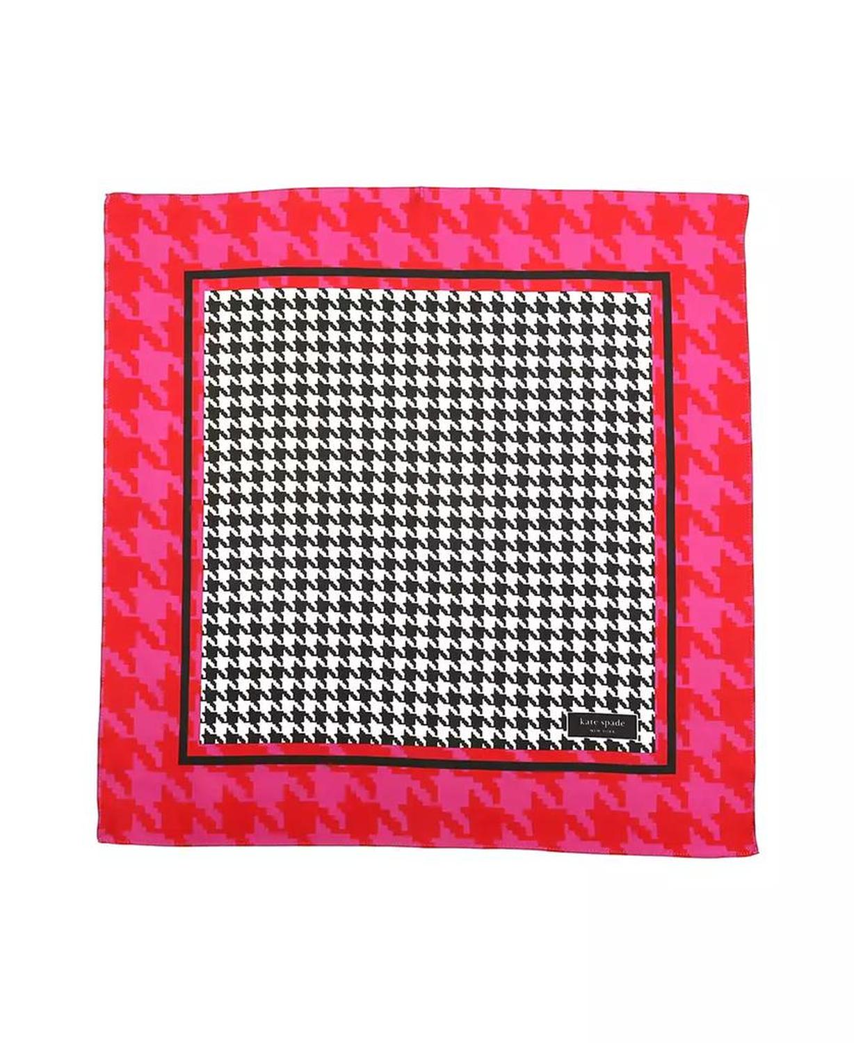 Women's Houndstooth Silk Bandana Scarf