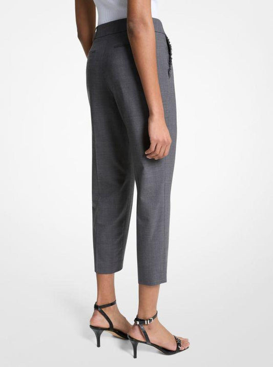 Stretch Wool Cropped Pants