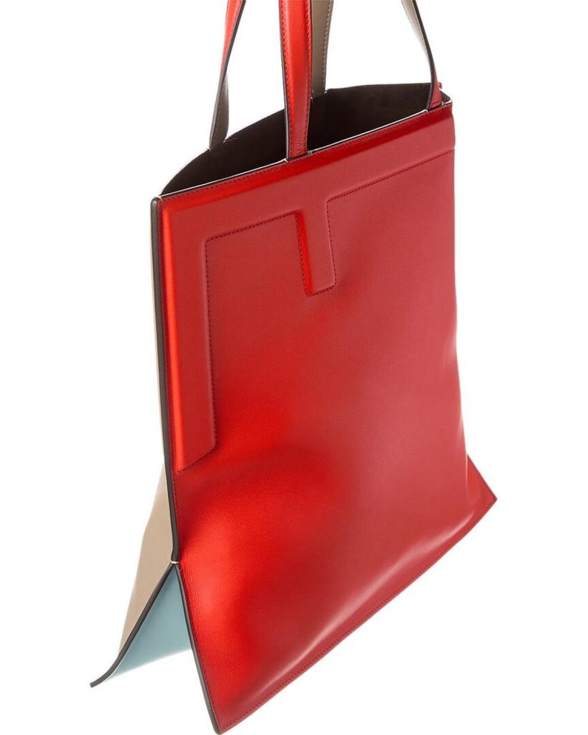 FENDI Flip Large Leather Tote