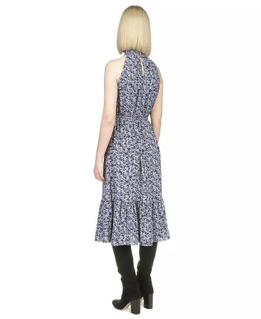 Women's Printed Halter Midi Dress