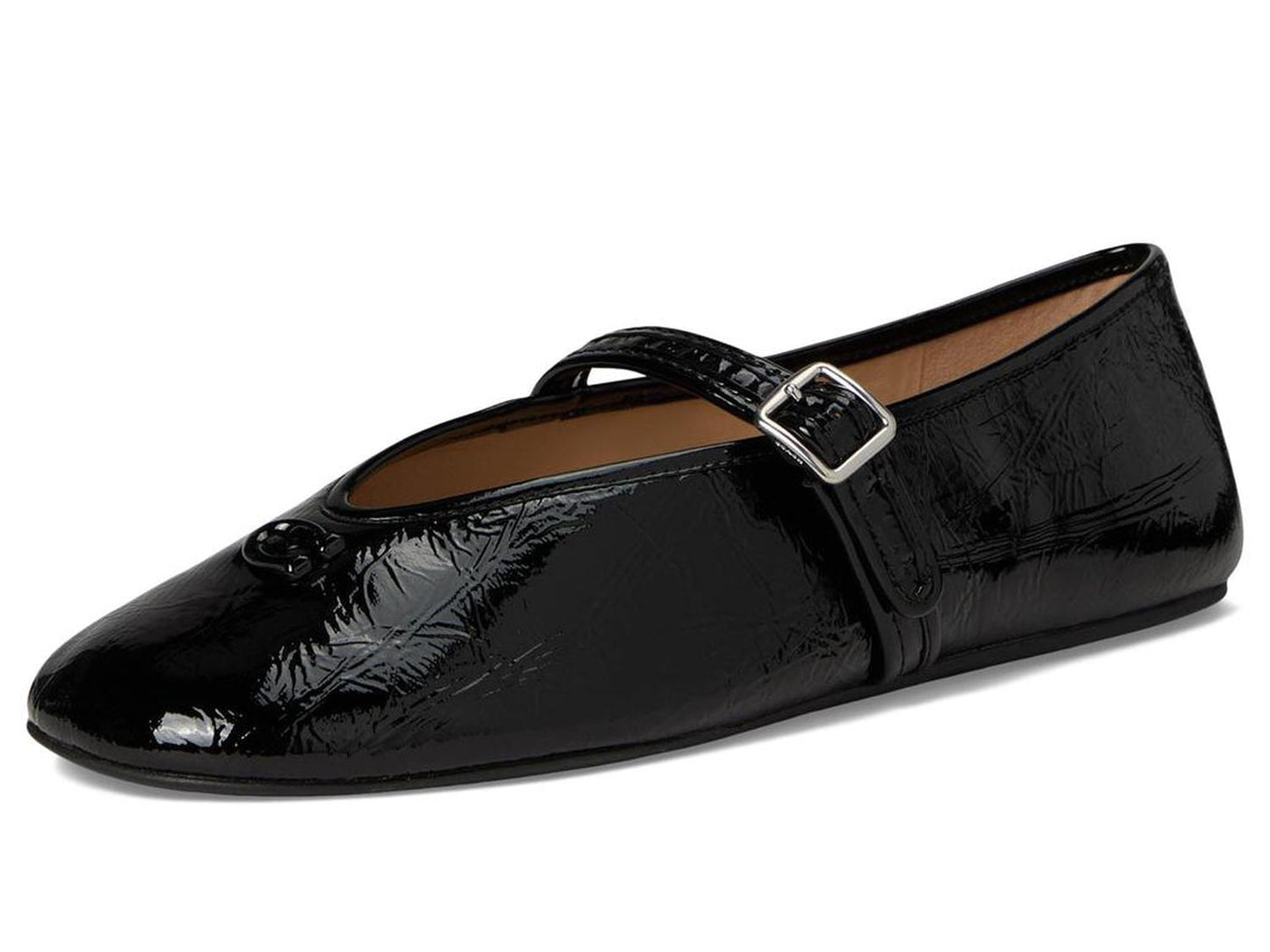 Sculpted C Crinkle Patent Leather Soft Mary Jane
