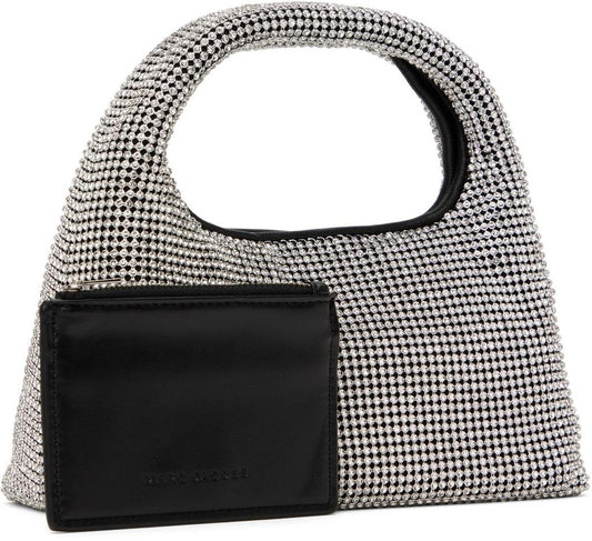 Silver 'The Rhinestone Mini Sack' Tote