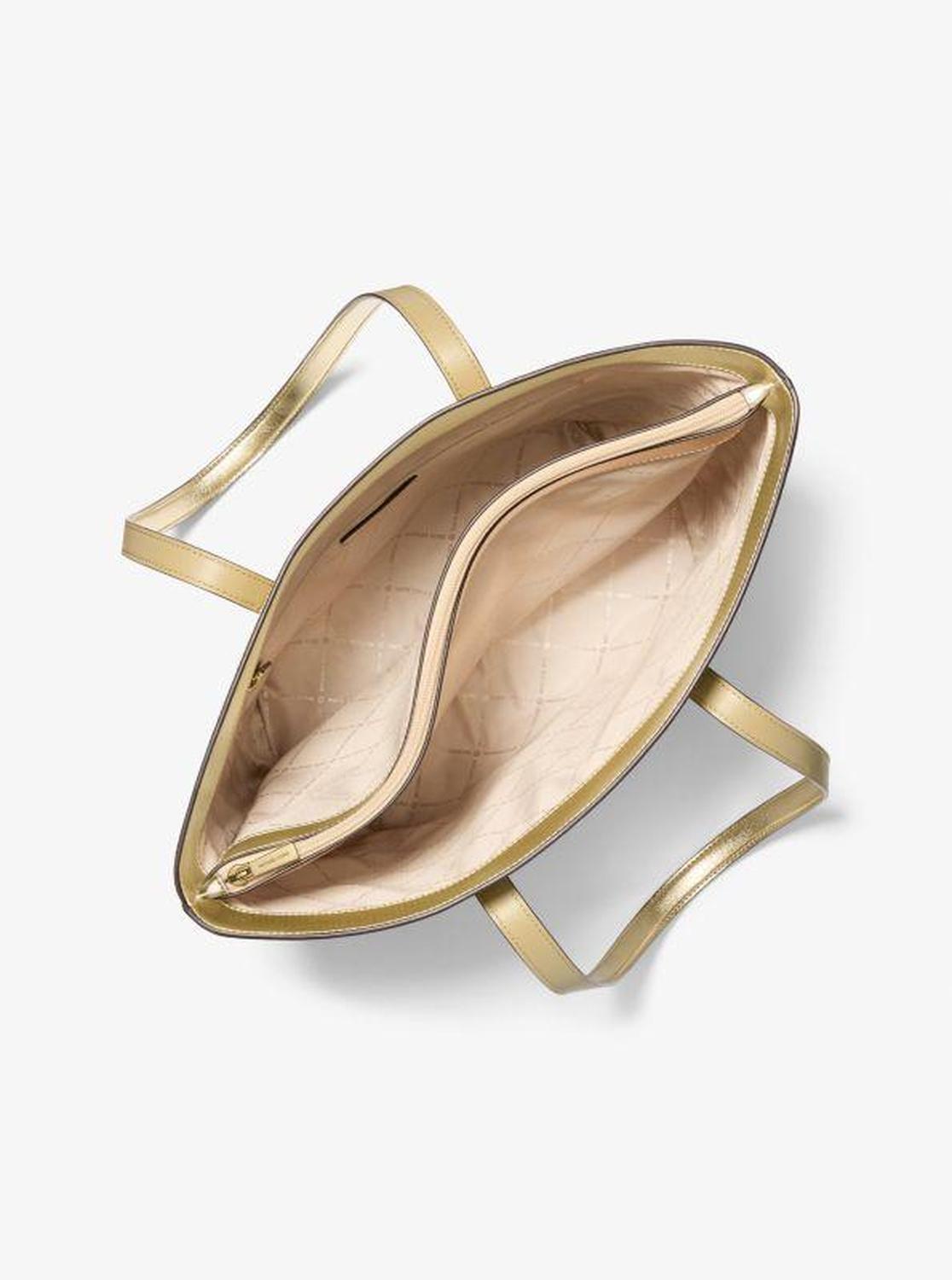 Jet Set Large 2-in-1 Metallic Leather Tote Bag