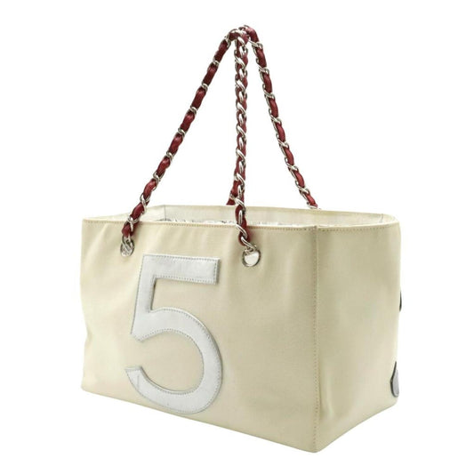Chanel Chocolate Bar Canvas Shoulder Bag (Pre-Owned)