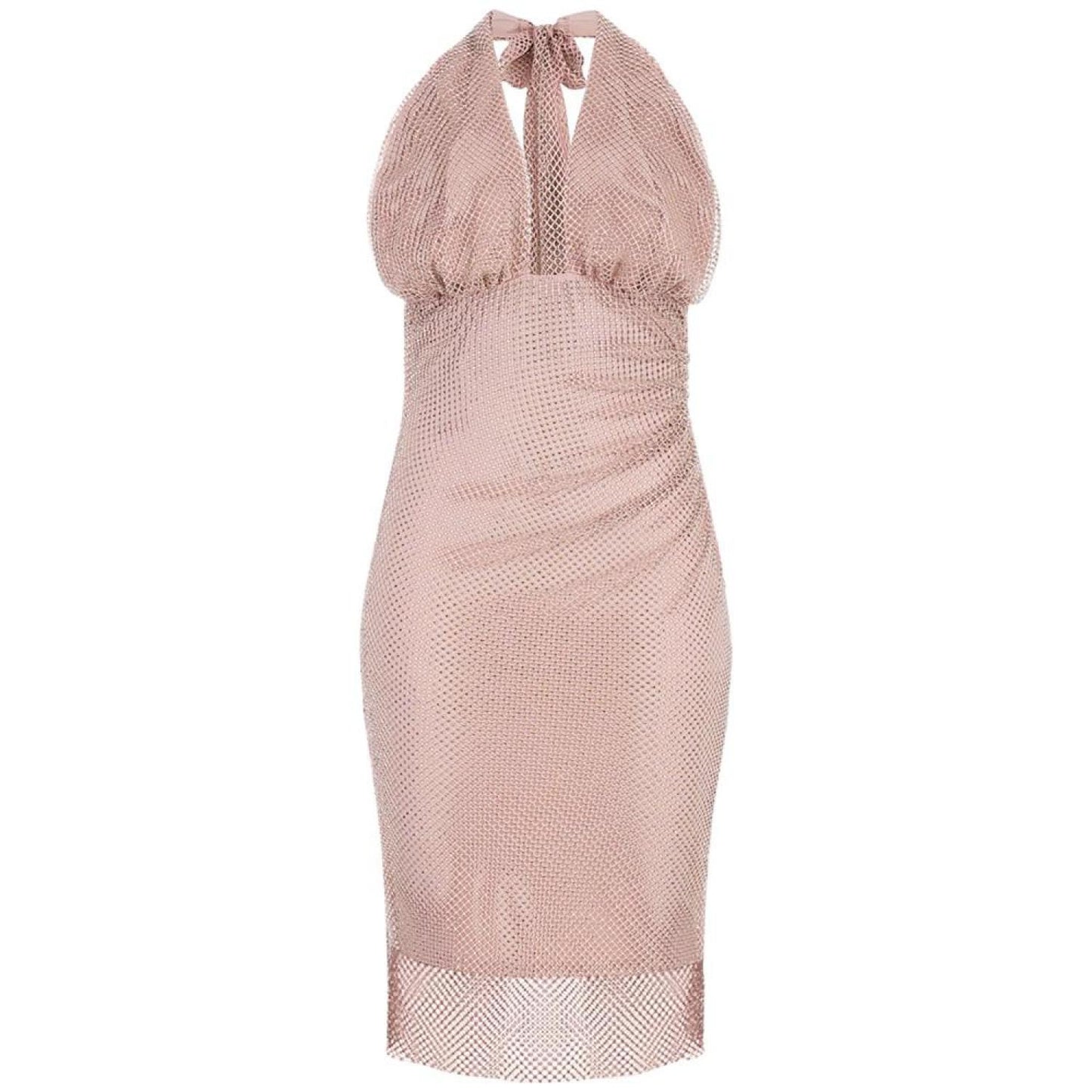 Women's Halter Rhinestone Sleeveless Dress