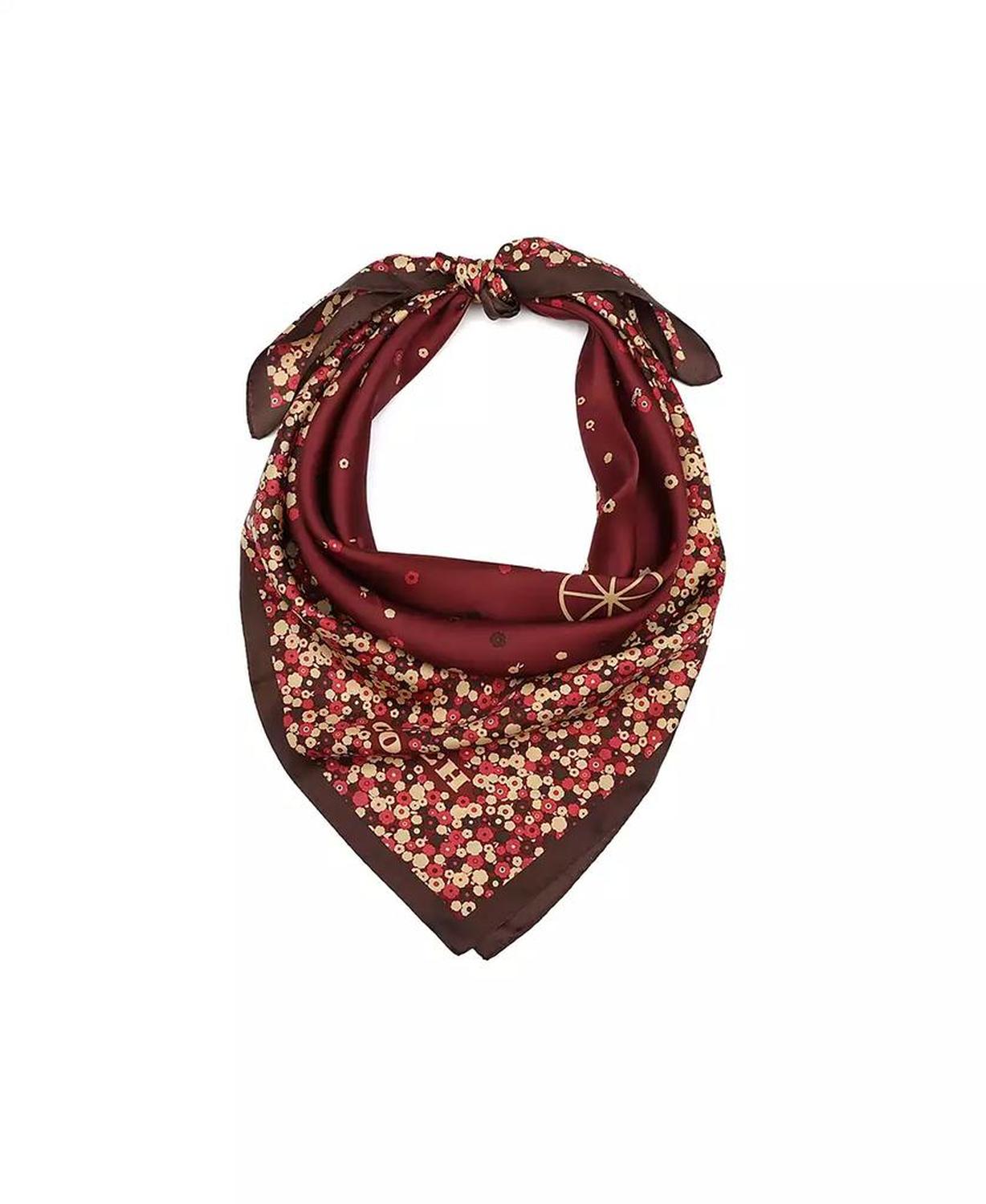 Women's Horse and Carriage Tea Rose Printed Silk Scarf