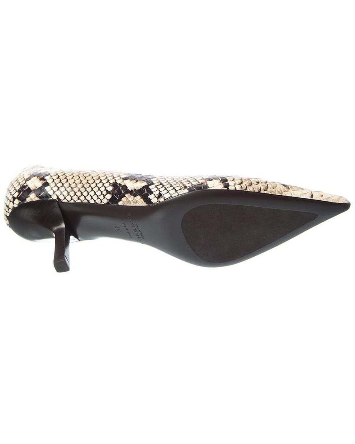 Frankie Runway Python-Embossed Leather Pump