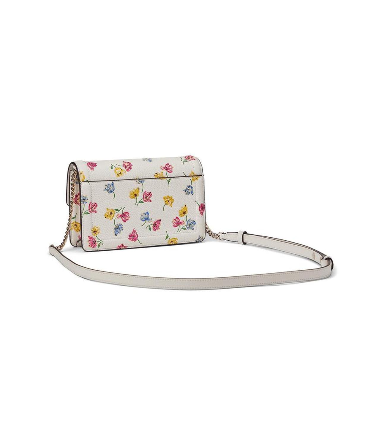 Knott Tulip Toss Embossed Pebbled Leather Flap Crossbody