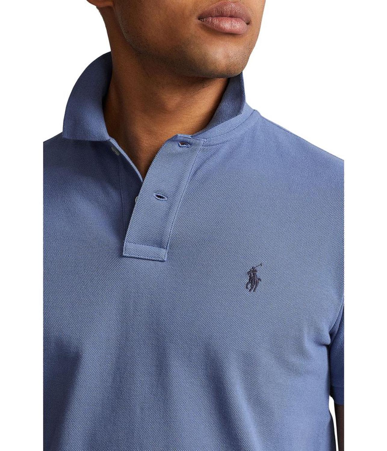 Custom Slim Fit Mesh Polo Shirt